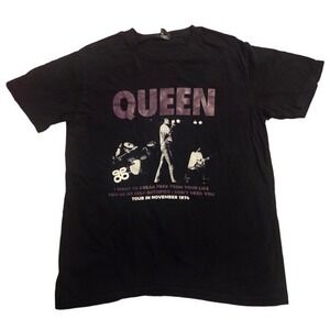 Butterflyeffect90 Kaos Band Queen Tour In November 1974 T-Shirt Size Large
